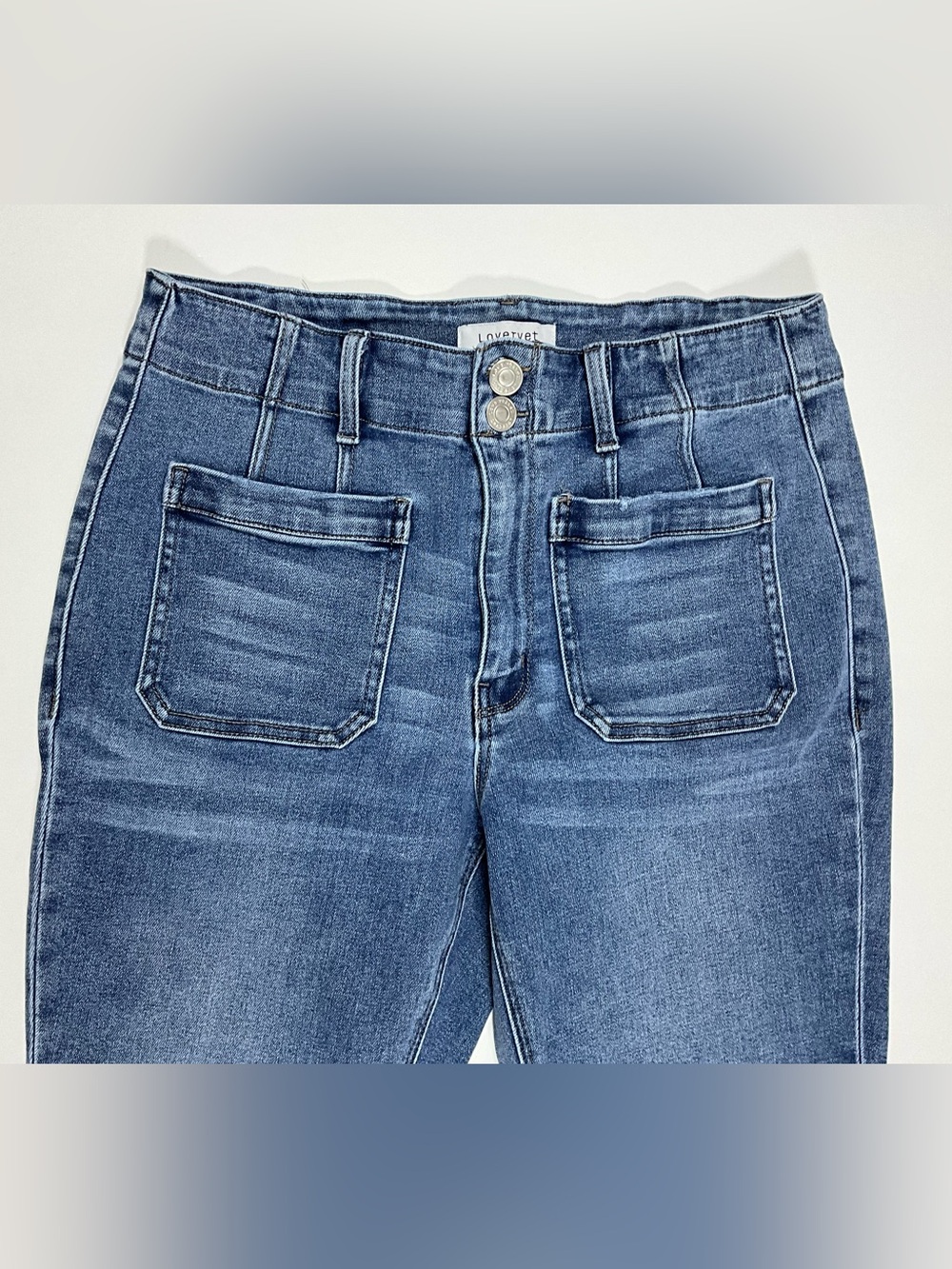 Lovervet by Vervet High Rise Flare Denim Jeans Women's 14W - Picture 12 of 16